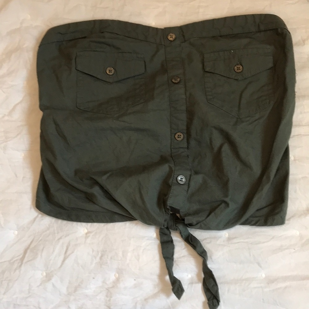 Army green tube top